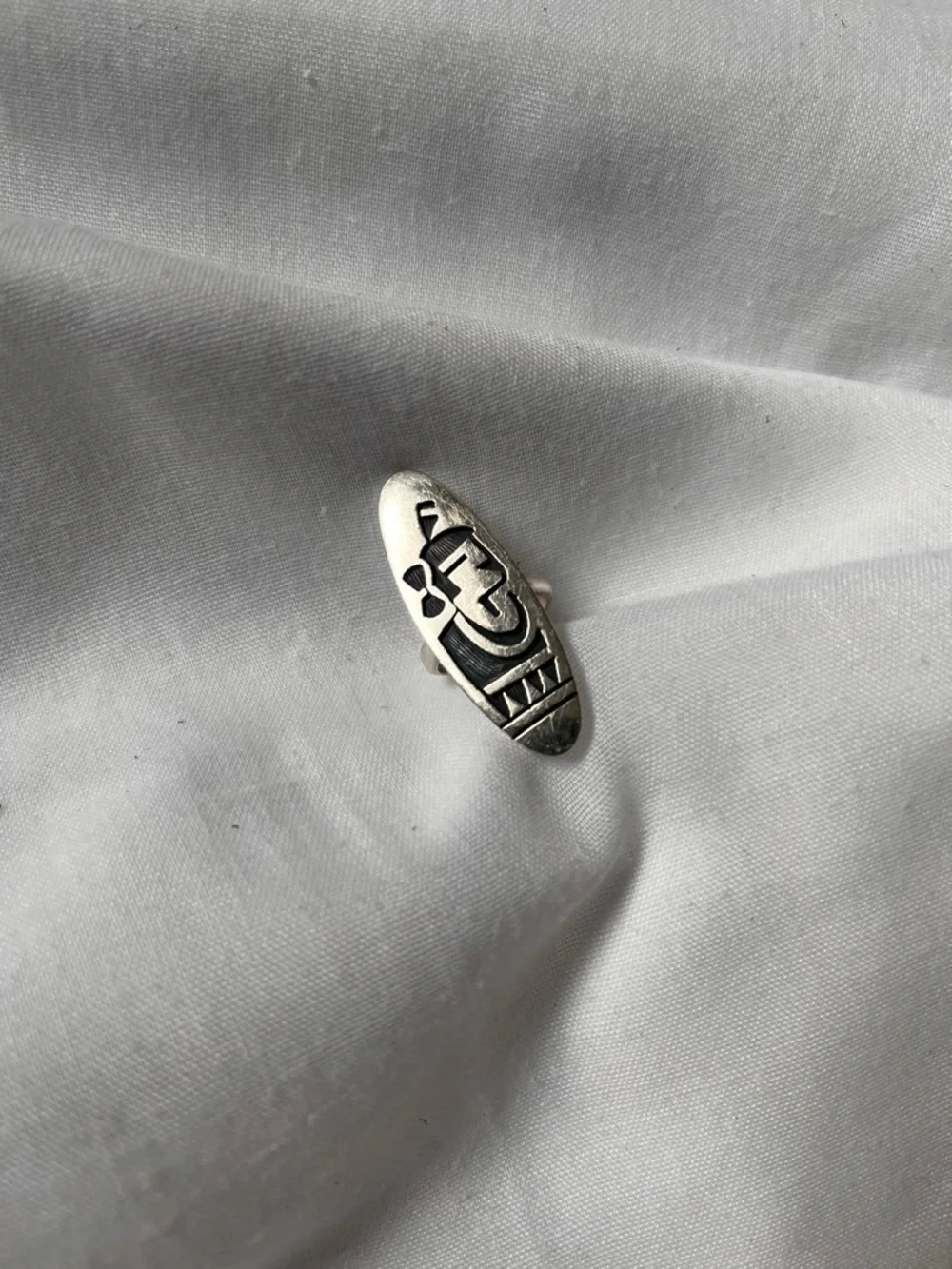 Sterling Silver Native American Hopi Ring Size 6-6.25 Signed Stamped - Picture 3 of 5